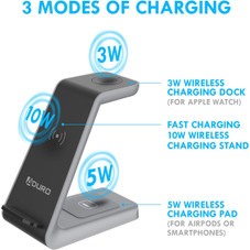Aduro PowerUp Trinity Pro 3-in-1 Wireless Charging Station for Apple Products product image