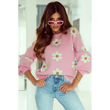 Mariah Floral Pattern Drop Shoulder Sweater product image