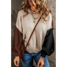 Aspen Bishop Sleeve Ribbed-Trim Sweater product image