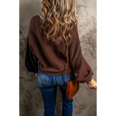 Aspen Bishop Sleeve Ribbed-Trim Sweater product image