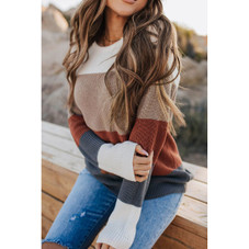 Lainey Knitted O-Neck Pullover Sweater product image