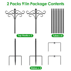Double Shepherd's Hook Bird Feeder Pole (2-Pack) product image