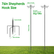 Double Shepherd's Hook Bird Feeder Pole (2-Pack) product image