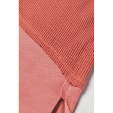 Giselle Exposed-Seam Waffle-Knit Patchwork Top product image