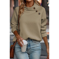Palmer Quilted Buttoned Neckline Sweatshirt product image