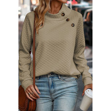Palmer Quilted Buttoned Neckline Sweatshirt product image
