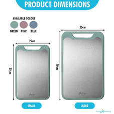 Double-Sided 304 Stainless Steel Cutting Board product image