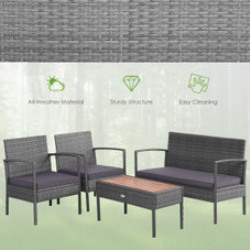Cushioned Patio Rattan Furniture (8 Piece Set) product image