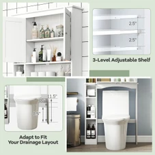 Over the Toilet Storage Cabinet with Toilet Paper Holder product image