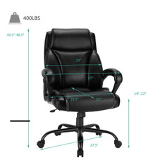 Big & Tall Adjustable High Back Leather Office Chair product image