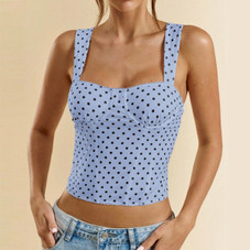 Women's Square Neck Polka Dot Corset Top product image