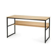 Industrial 55" Computer Desk with Storage Shelf  product image