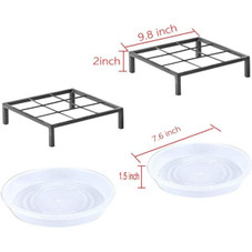 TenFuju 9.8" Metal Heavy Duty Potted Plant Stand (2-Pack) product image
