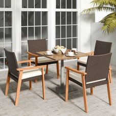 Metal Frame Patio Dining Chair with Cushion (Set of 2 or 4) product image