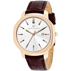 Christian Van Sant Men's Octavius Slim Silver Dial Watch product image