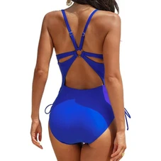 Deep V Neck One Piece Swimsuit product image