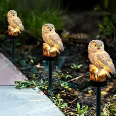 Owl-Shaped Solar Garden Stake Light product image