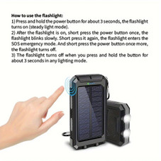 10,000mAh Solar Charger  Dual USB + Type‑C (2‑Pack ) product image