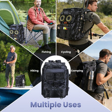 Fishing Backpack with Rod Holders and Multi‑Pocket Tackle Storage product image