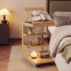 C-Shaped End Table with Adjustable Desktop (1- or 2-Pack) product image