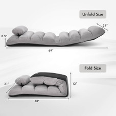Folding Floor Chair with 5-Position Backrest product image