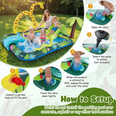 Kids' Inflatable Play Center with Animal Slide product image