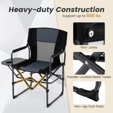 Folding Camping Chair with Side Table & Cup Holder product image