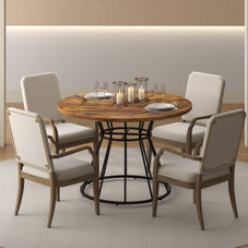 47” Round Dining Table with Wooden Tabletop product image