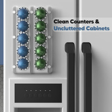 Magnetic 10 Pod Storage Organizer Rack Mount product image