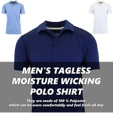 Men's Moisture-Wicking Quick-Dry Polo Shirt (5-Pack) product image