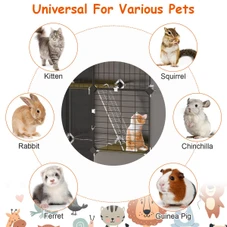 3-Tier Cat Cage  with Litter Box and Hammock product image