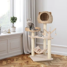 Modern Cat Tree with Natural Sisal Scratching Posts product image