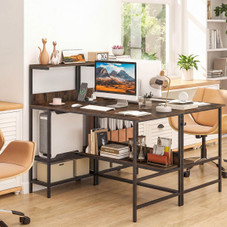 48” Computer Desk with Power Outlets & Storage Shelves product image