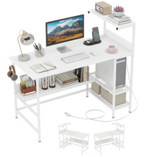 48” Computer Desk with Power Outlets & Storage Shelves product image
