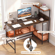 48” Computer Desk with Power Outlets & Storage Shelves product image