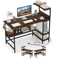 48” Computer Desk with Power Outlets & Storage Shelves product image