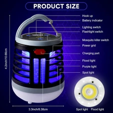 3-in-1 Bug Zapper Mosquito Killer/Lantern (2-Pack) product image