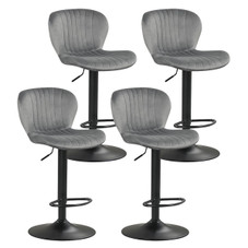 Bar Stool Set with Velvet Backrests and Padded Seats (Set of 2 or 4) product image