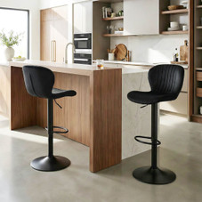 Bar Stool Set with Velvet Backrests and Padded Seats (Set of 2 or 4) product image