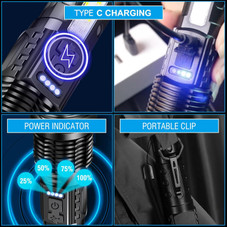 USB Rechargeable LED Flashlight (1- or 2-Pack) product image