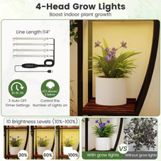 10-Tier Indoor Plant Stand with Grow Lights product image