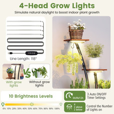 8-Tier Corner Metal Plant Shelves (1 or 2-Pack) product image