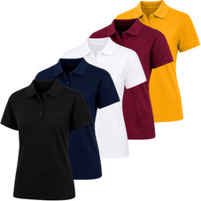 Junior's Short Sleeve School Uniform  Pique Polo Shirt (5-Pack) product image
