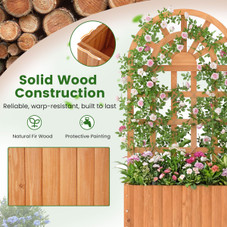 Wooden Raised Garden Bed with Trellis (1 or 2-Pack) product image
