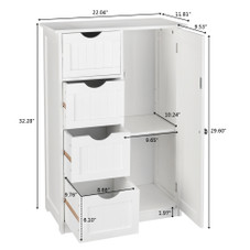 Wooden Bathroom Storage Floor Cabinet product image