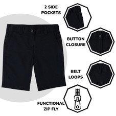 Boys' Stretch Slim Fit School Uniform Twill Shorts product image