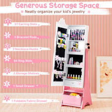 Kids' Jewelry Armoire with Lighted Full Length Mirror product image