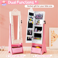 Kids' Jewelry Armoire with Lighted Full Length Mirror product image