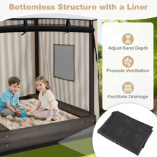 Kids' Wooden Sandbox with Canopy  product image