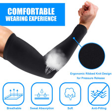 Ice Silk Sun Protection Arm Sleeves (3-Pack) product image
